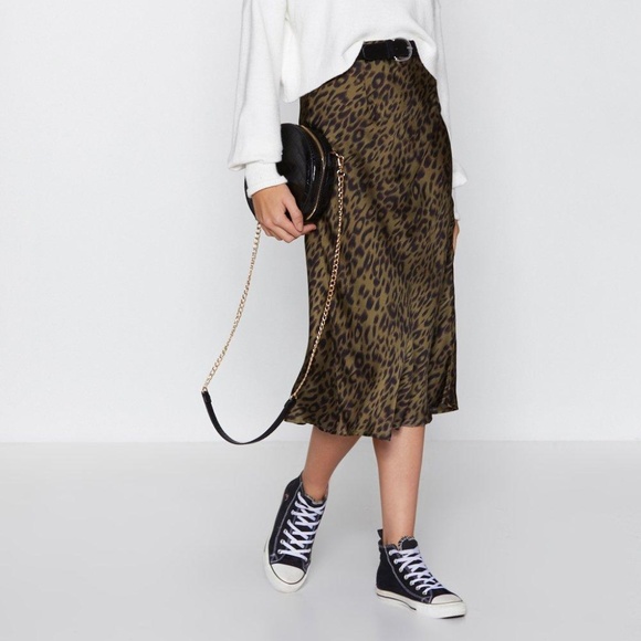 Nasty Gal Dresses & Skirts - Nasty Gal Midi Leopard Print Skirt NWT, US 4